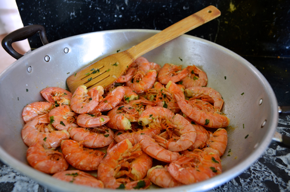 Garlic shrimp, Mama ía