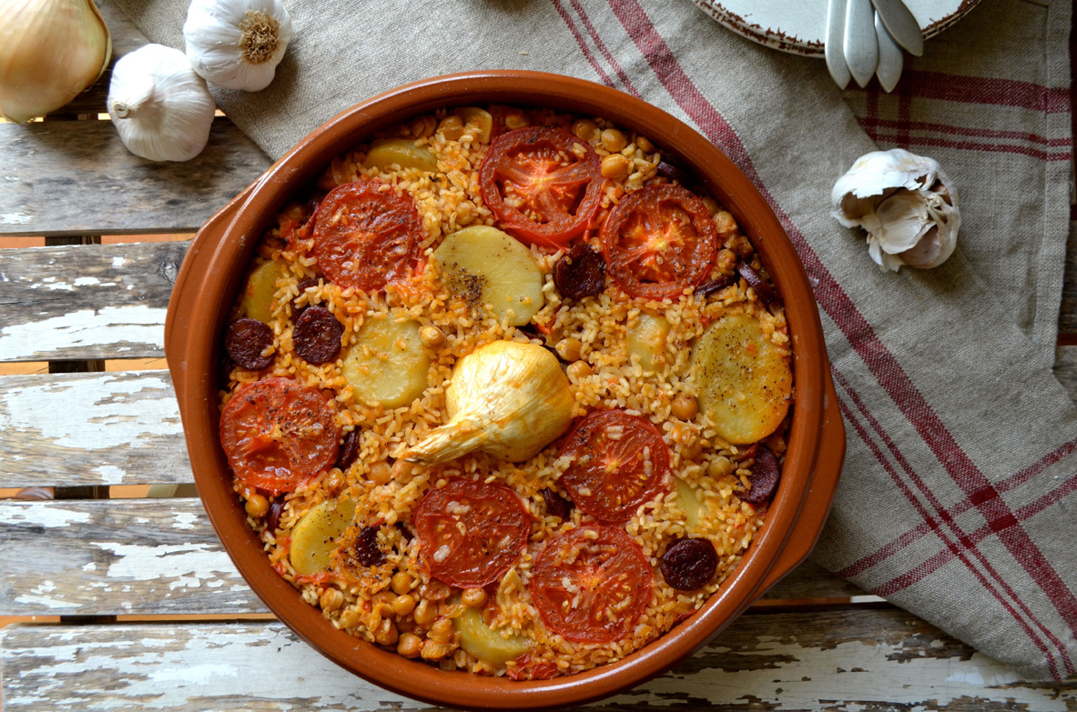 Arroz al horno, hearty baked rice, Mama ía