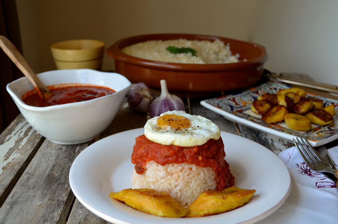 Arroz a la cubana, rice cuban style, Mama ía blog