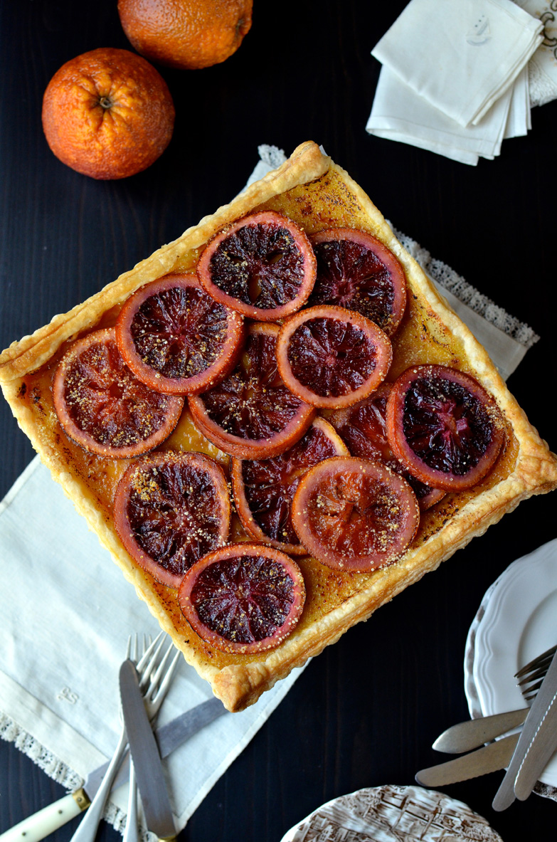 Blood orange puff pastry tart, Mama ía blog