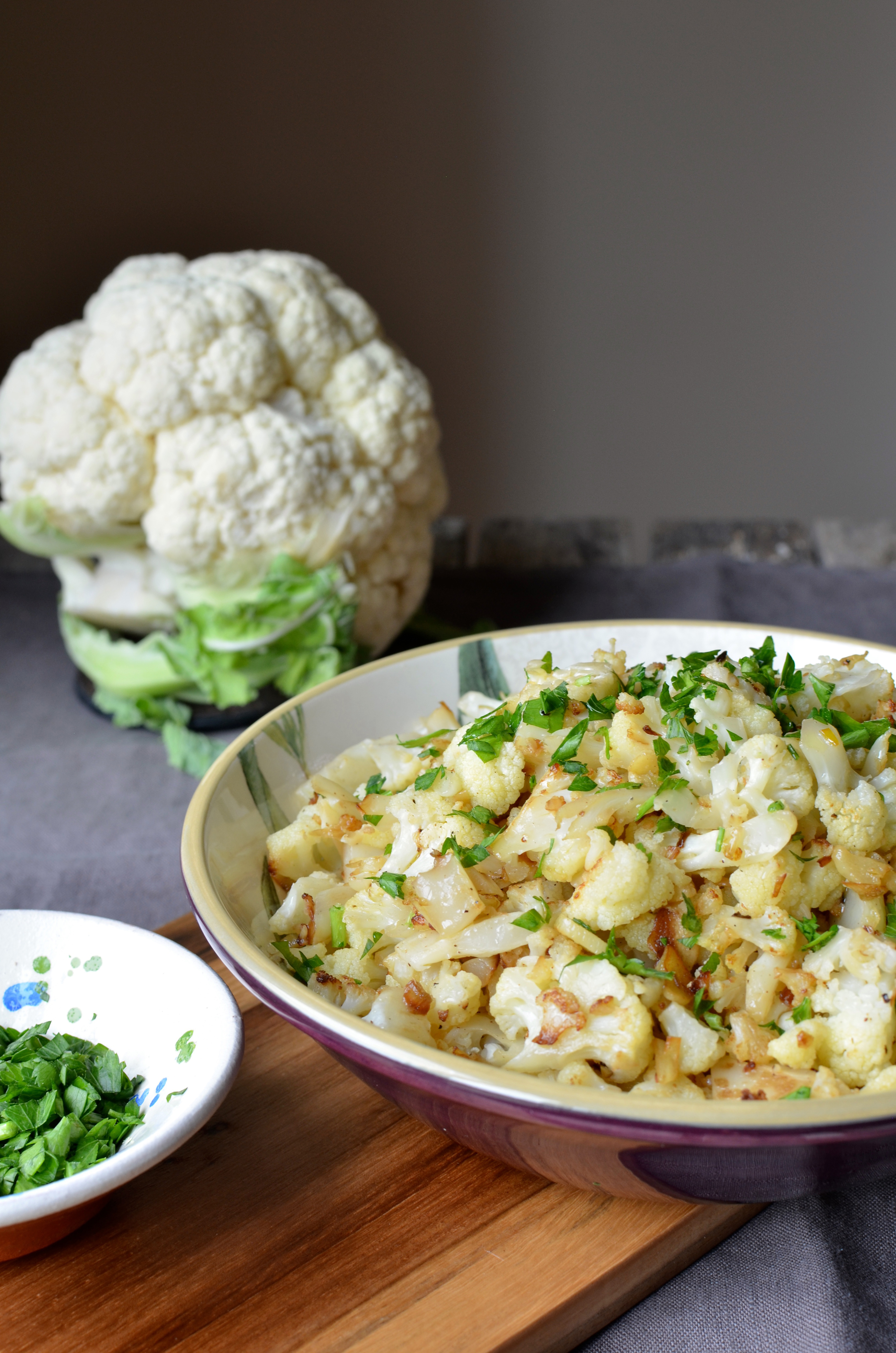 Garlicky sautéed cauliflower, Mama ía blog