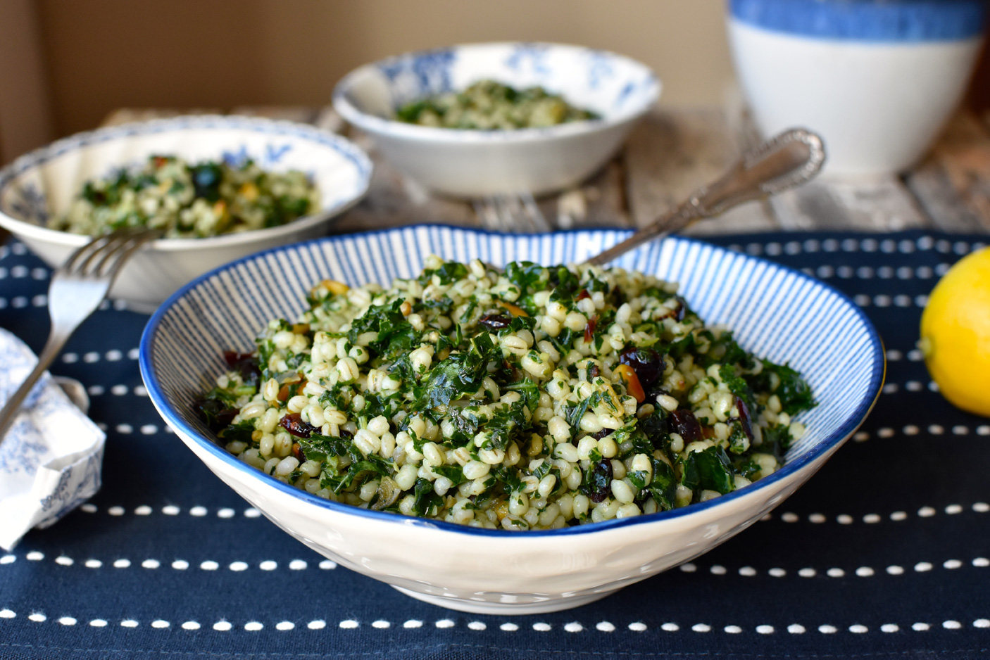 Kale and Barley Salad, Mama ía blog