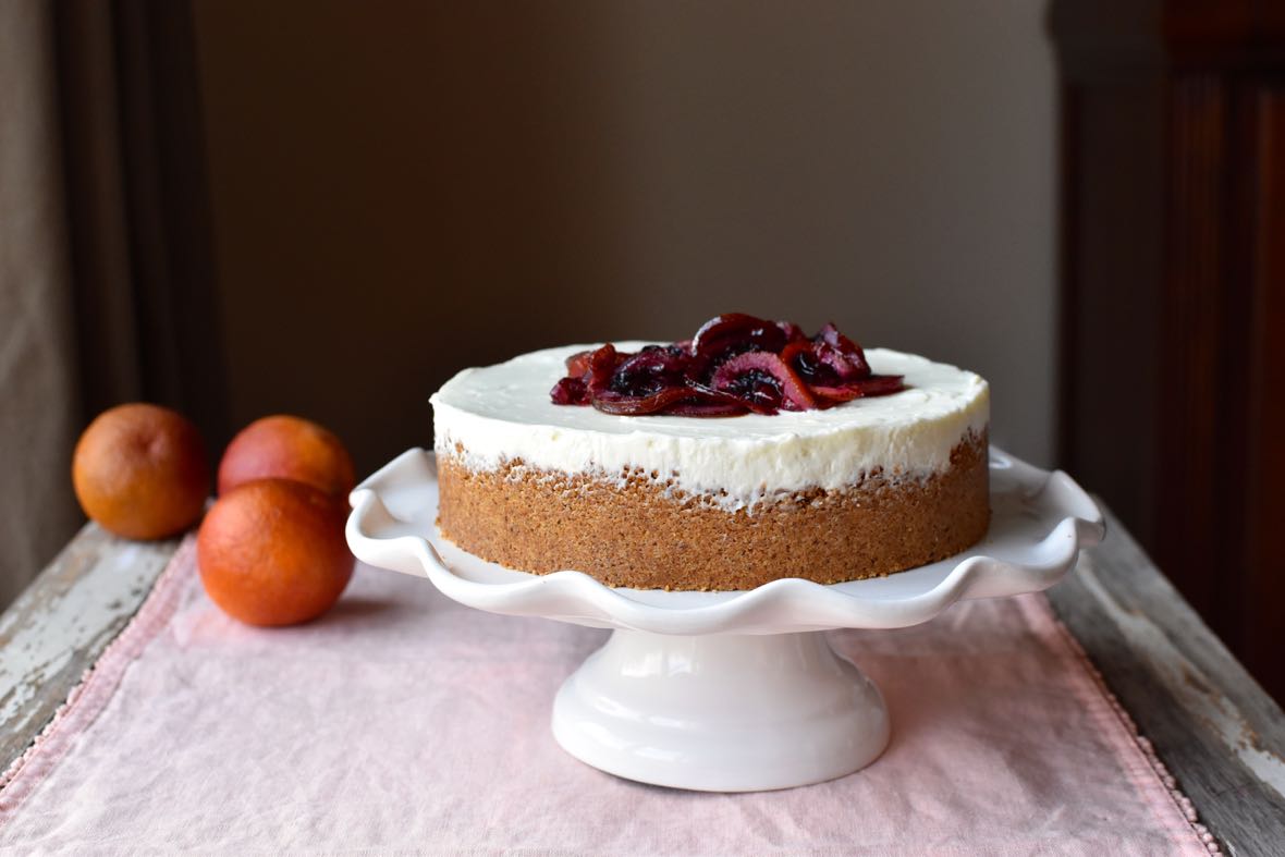 Triple cheesecake with amaretti crust, Mama ía blog