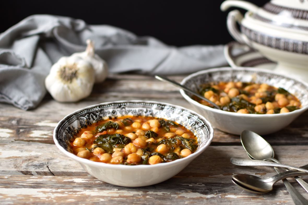 Chickpeas and Swiss chard stew, Mama Ía blog