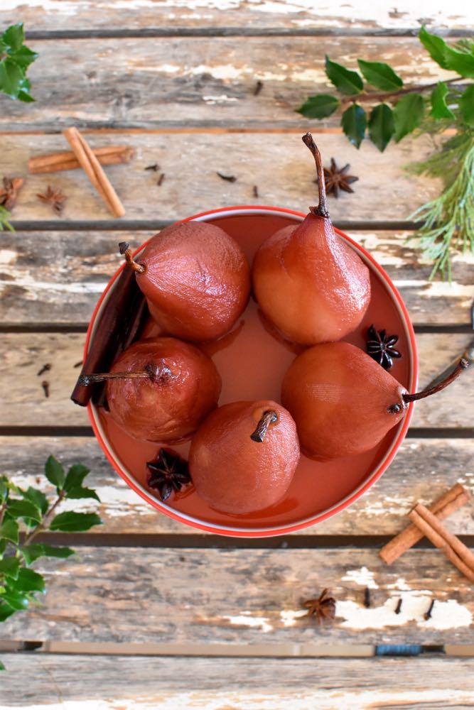 DSC_0021 Pears poached in red wine, Mama Ía blog
