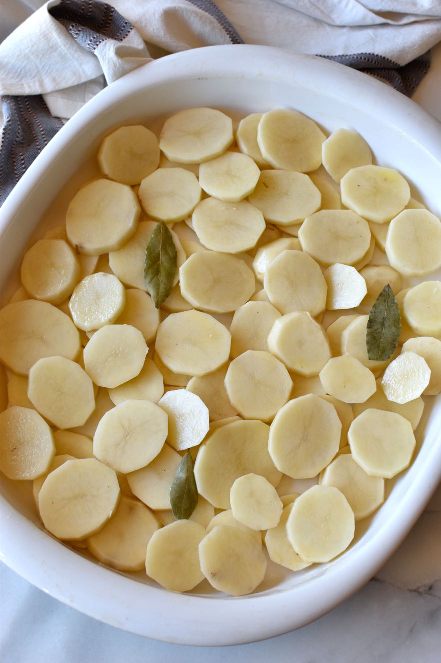 Potatoes for baked sea bream, Mama Ía blog
