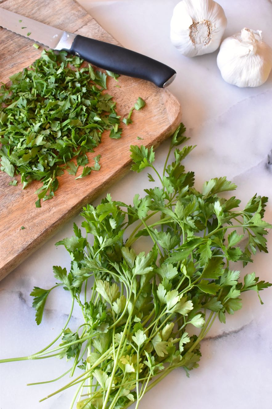 Parsley for baked sea bream, Mama Ía blog