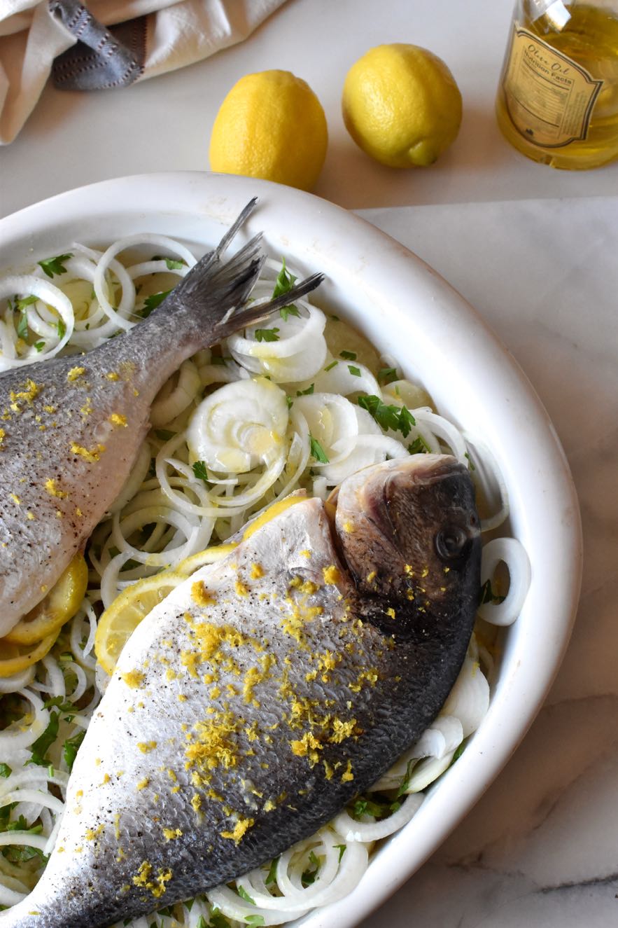 Baked sea bream, Mama Ía blog
